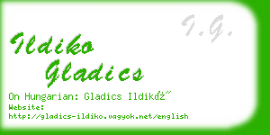 ildiko gladics business card